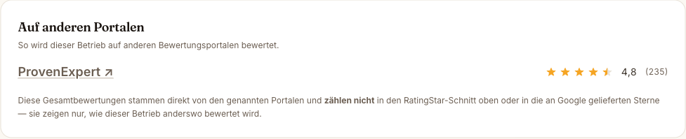 Block „Auf anderen Portalen